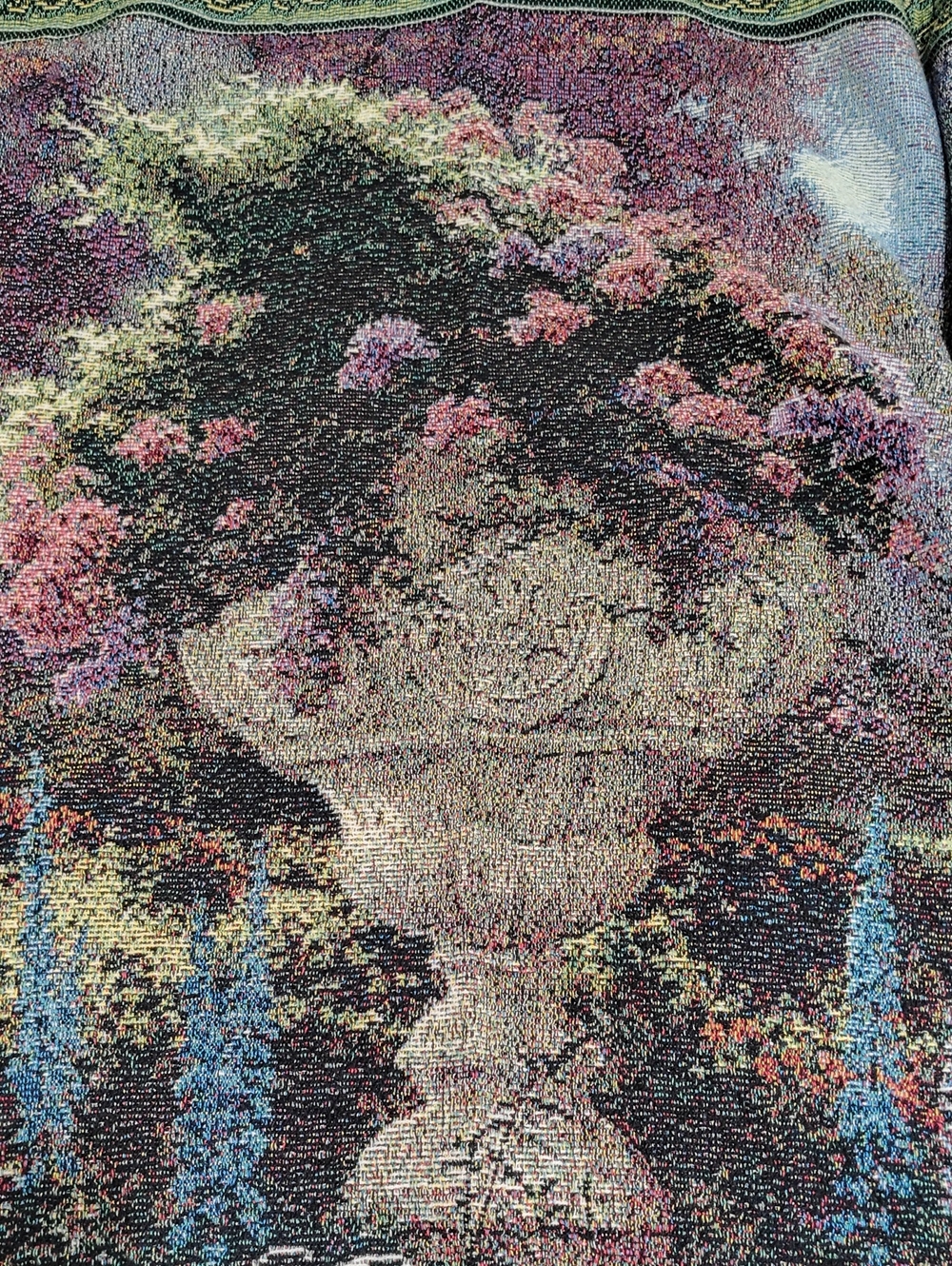 Thomas Kinkade Green Multi Scenic Scripture Throw Blanket Romans 15:13